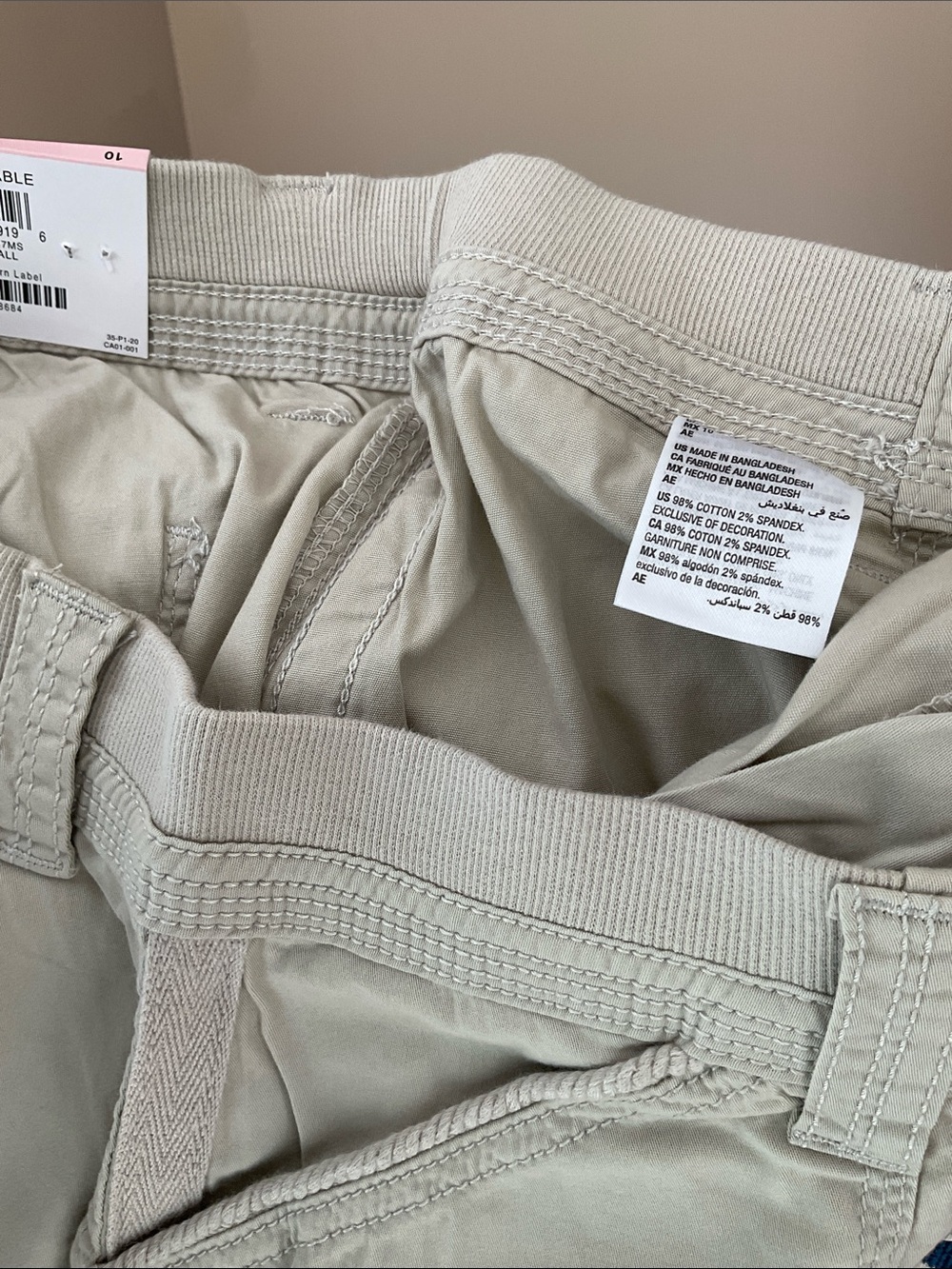 Ladies Cargo Pants in Light Beige - Classic Utility Style - Picture 2 of 2